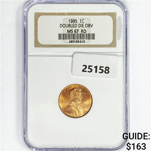 1995 DDO Lincoln Memorial Cent NGC MS67 RD