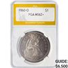Image 1 : 1860-O Seated Liberty Dollar PGA MS62+