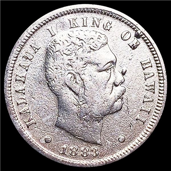 1883 Kingdom of Hawaii Dime LIGHTLY CIRCULATED