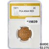Image 1 : 1871 Two Cent Piece PGA MS64 RED