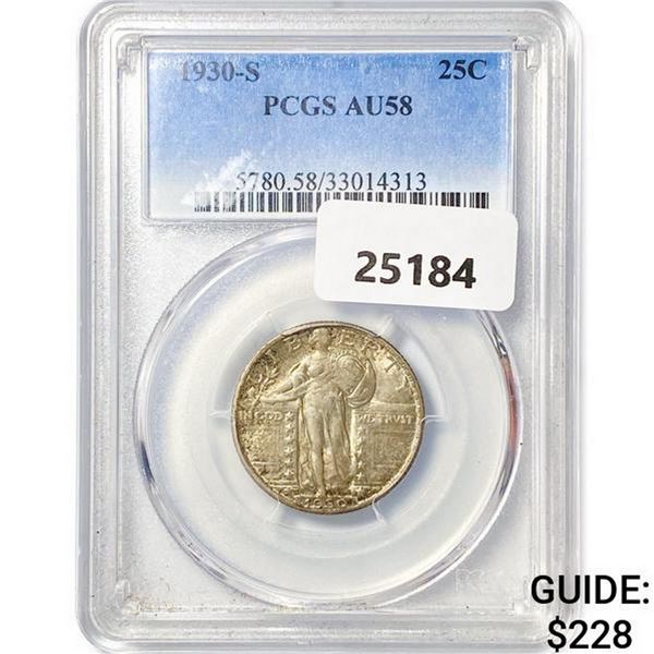 1930-S Standing Liberty Quarter PCGS AU58