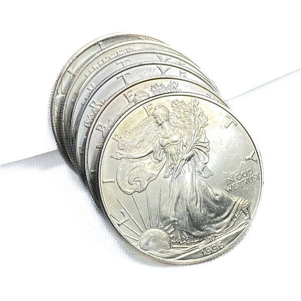1994-1996 American 1oz Silver Eagle Roll (6 Coins)