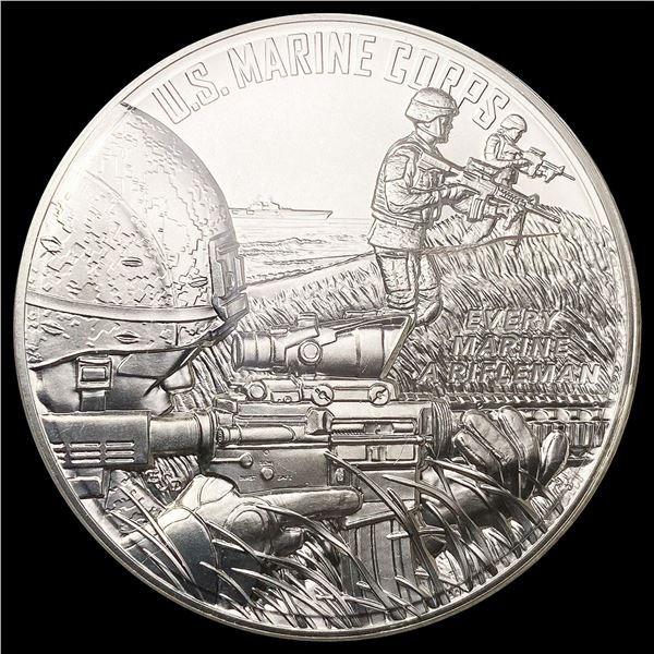 2022 US Marine Corps 2.5oz Silver Medal SUPERB GEM