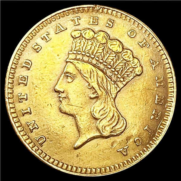 1862 Rare Gold Dollar ABOUT UNCIRCULATED