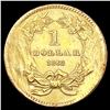 Image 2 : 1862 Rare Gold Dollar ABOUT UNCIRCULATED