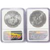 Image 2 : (2) 1987 American 1oz Silver Eagles NGC MS69