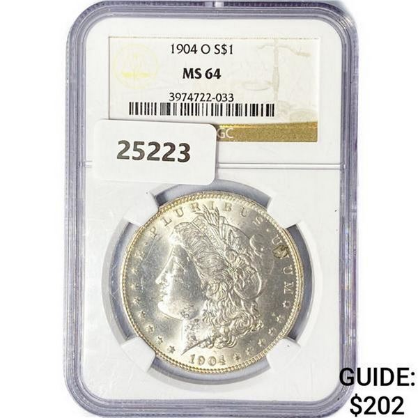 1904-O Morgan Silver Dollar NGC MS64