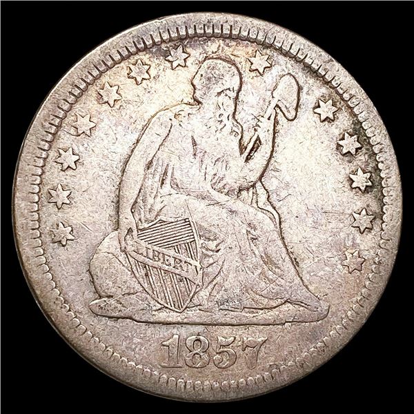 1857 Seated Liberty Quarter NICELY CIRCULATED