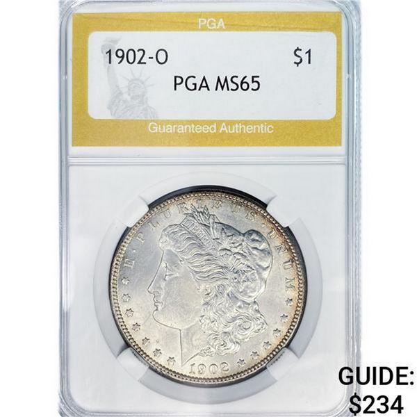 1902-O Morgan Silver Dollar PGA MS65