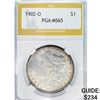 Image 1 : 1902-O Morgan Silver Dollar PGA MS65