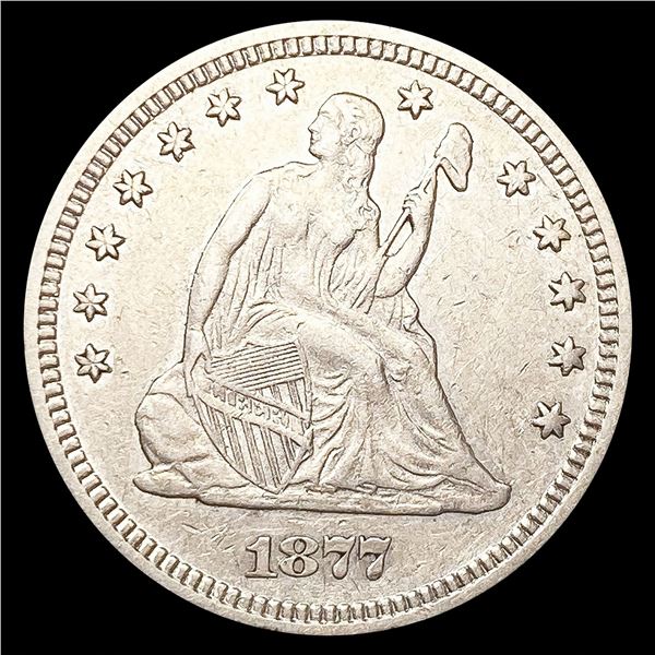 1877 Seated Liberty Quarter NEARLY UNCIRCULATED
