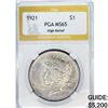 Image 1 : 1921 Silver Peace Dollar PGA MS65 High Relief