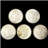 Image 1 : (5) 1921 Morgan Silver Dollars UNCIRCULATED