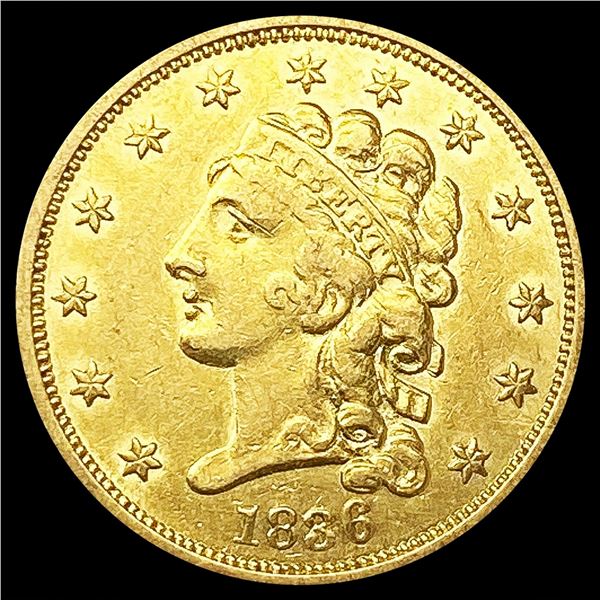 1836 $2.50 Gold Quarter Eagle LIGHTLY CIRCULATED