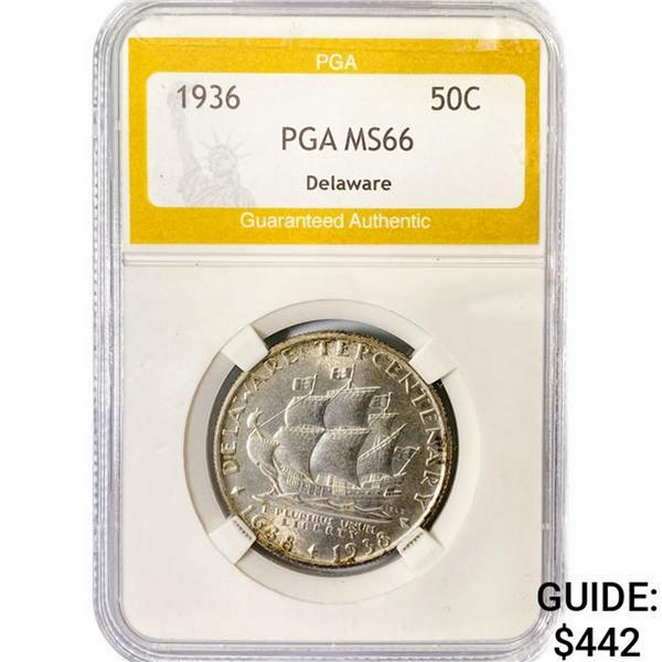 1936 Delaware Half Dollar PGA MS66
