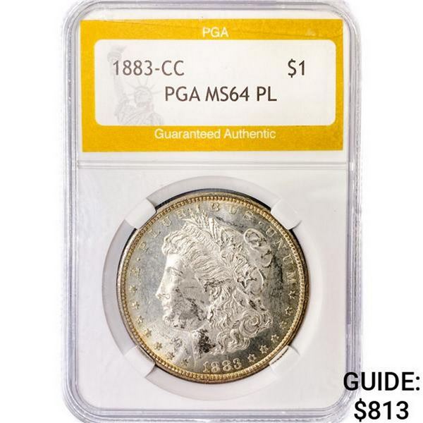 1883-CC Morgan Silver Dollar PGA MS64 PL