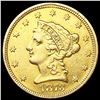 Image 1 : 1873 $2.50 Gold Quarter Eagle UNCIRCULATED