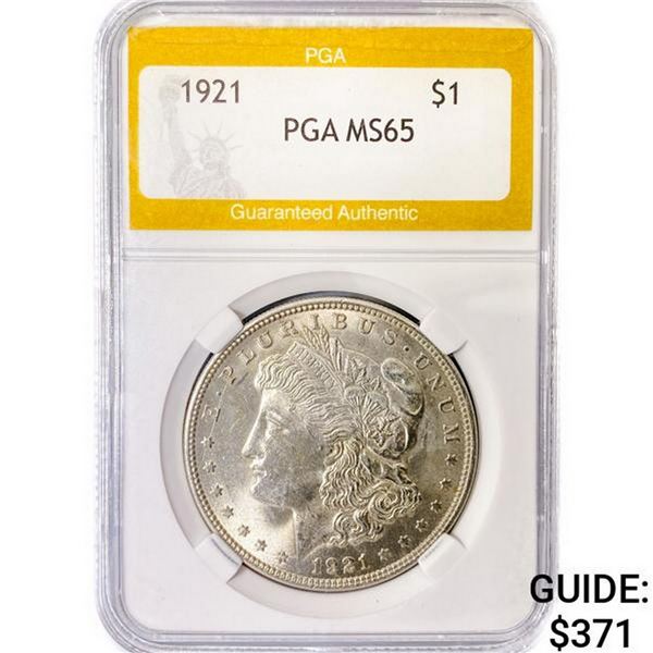 1921 Morgan Silver Dollar PGA MS65