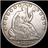 Image 1 : 1873 Arws Seated Liberty Half Dollar LIGHTLY CIRCU