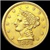 Image 1 : 1851-O $2.50 Gold Quarter Eagle NICELY CIRCULATED
