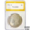 Image 1 : 1921-D Morgan Silver Dollar PGA MS65