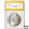 Image 1 : 1882-CC Morgan Silver Dollar PGA MS64