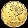 Image 1 : 1899 $5 Gold Half Eagle UNCIRCULATED