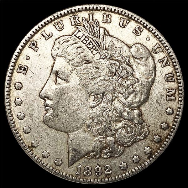 1892 Morgan Silver Dollar NEARLY UNCIRCULATED