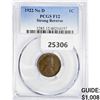 Image 1 : 1922 No D Wheat Cent PCGS F12