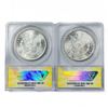 Image 2 : (2) 1882-O Morgan Silver Dollars ANACS MS63