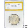 Image 1 : 1938 Walking Liberty Half Dollar PGA MS66