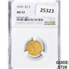Image 1 : 1910 $2.50 Gold Quarter Eagle NGC AU53