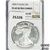 Image 1 : 1994 American 1oz Silver Eagle NGC PF69 Ultra CAM