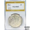 Image 1 : 1921 Morgan Silver Dollar PGA MS65