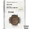 Image 1 : 1856 Large Cent NGC MS62 BN Slntd 5