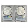 Image 2 : (2) American 1oz Silver Eagles PCGS MS70 (2017, 2