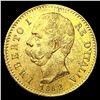 Image 1 : 1882-R Italy .1867oz Gold 20 Lire UNCIRCULATED