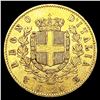 Image 2 : 1863 Italy .1867oz Gold 20 Lire CLOSELY UNCIRCULAT