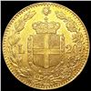 Image 2 : 1882-R Italy .1867oz Gold 20 Lire UNCIRCULATED