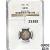 Image 1 : 1891 Seated Liberty Dime NGC AU58