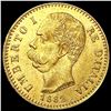 Image 1 : 1882-R Italy .1867oz Gold 20 Lire UNCIRCULATED