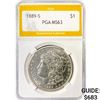 1889-S Morgan Silver Dollar PGA MS63