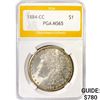 1884-CC Morgan Silver Dollar PGA MS65