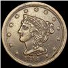 1855 Braided Hair Half Cent NEARLY UNCIRCULATED