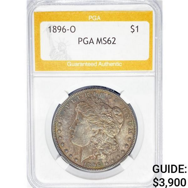 1896-O Morgan Silver Dollar PGA MS62