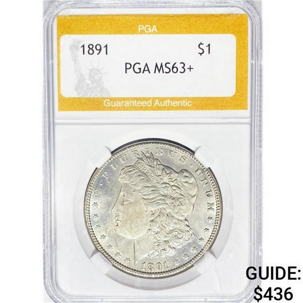 1891 Morgan Silver Dollar PGA MS63+