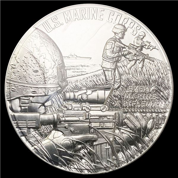 2022 US Marine Corps 2.5oz Silver Medal SUPERB GEM