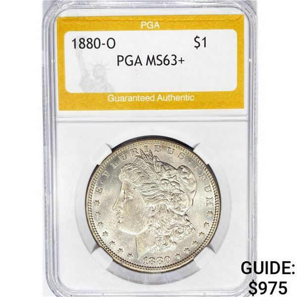1880-O Morgan Silver Dollar PGA MS63+