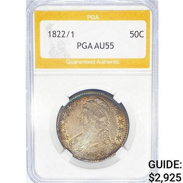 1822/1 Capped Bust Half Dollar PGA AU55