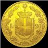 Image 2 : 1882-R Italy .1867oz Gold 20 Lire UNCIRCULATED